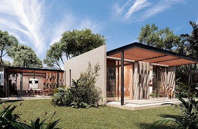 Xpu Ha Real Estate Listing | Amares Casas 2 Bedrooms + Studio + Lot