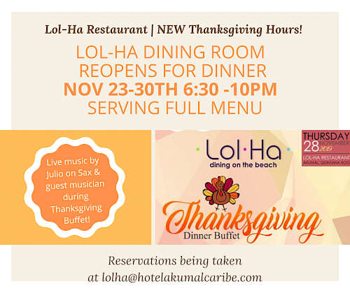 Thanksgiving Dinner at Lol-Ha