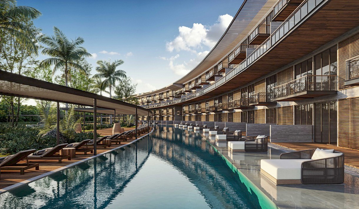 Playa Del Carmen Real Estate Listing | AWA Corasol 2 Bedrooms Swim Up