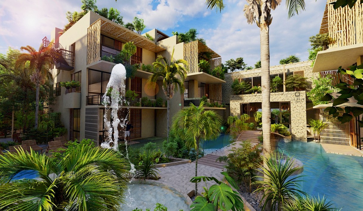 Tulum Real Estate Listing | Le Rêve Cenote studio swim-up