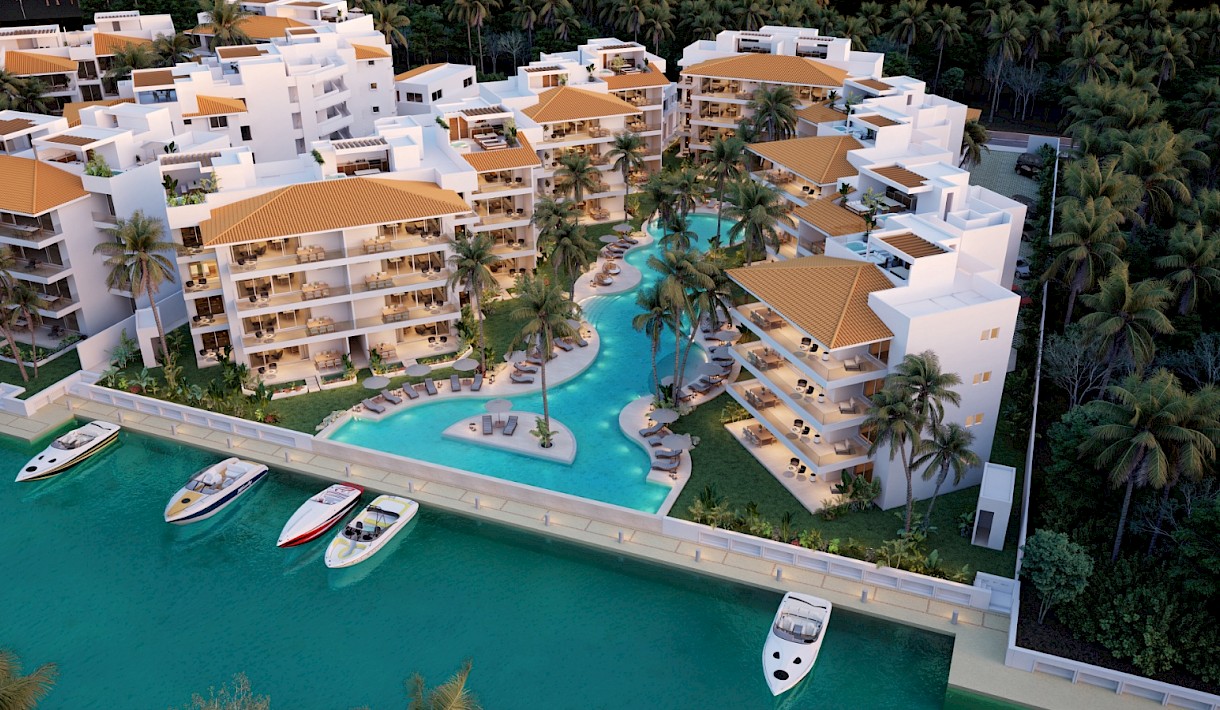 Puerto Aventuras Real Estate Listing | Marina Aqua Garden & Pool