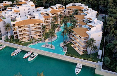 Puerto Aventuras Real Estate Listing | Marina Aqua Garden & Pool