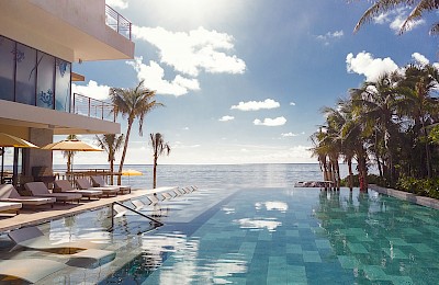 Puerto Morelos Real Estate Listing | The Fives Oceanfront 1 Bedroom PH